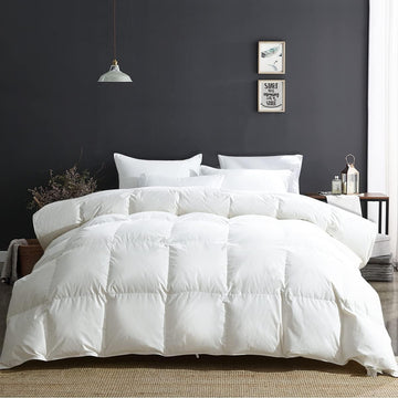 King Luxury 100% Organic Cotton All Season Down Feather Fibers Comforter