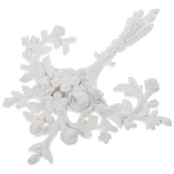 Resin Carved Onlay Applique Ornament for Wall Panel Decor