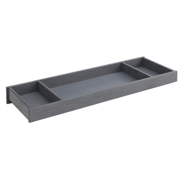 Premium Changing Topper for 6-Drawer Dresser, Wire Brush Ash Gray Finish