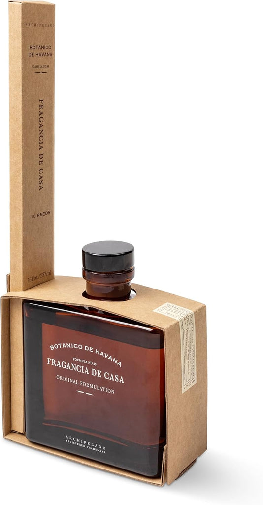 Botanico de Havana Diffuser, 7.85 fl oz | Includes Fragrance Oil, Decorative Wooden Cap and 10 Diffuser Reeds