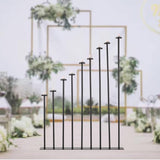 Tall Floor Candle Holders for 9 Arm Candlesticks, Metal Iron Black Candelabrallar Tealight Candles on Party Reception