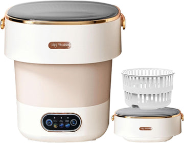 Portable Washing Machine,Mini Washer -20L Upgraded With Spin Basket,Small Clothes Folding Washing Machine Of Underwear