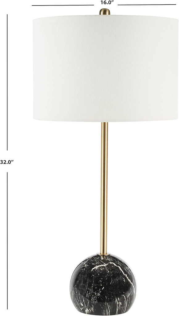 Kyrene Contemporary Gold/Black Marble 32-inch Table Lamp (LED Bulb Included)