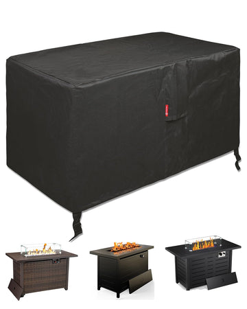 Rectangular Fire Pit Cover 44"L x 28"W x 25"H, Waterproof 600D
