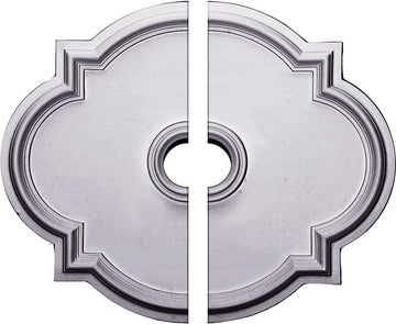 24"W x 20 1/2"H x 3 1/2"ID x 1 1/8"P Waltz Ceiling Medallion, Fits Canopies up to 5-1/4", 2 Piece