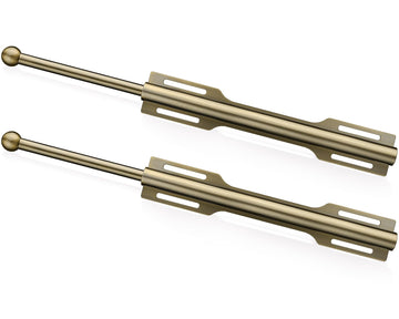 12" Valet Rod for Closet Pull Out (2 Pack, Antique Brass)