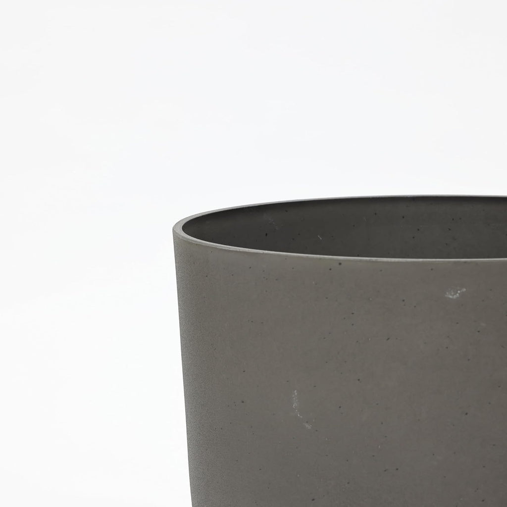 Set of 2 HDPE Tall Planters 16.5" & 13.5", Indoor Outdoor with Drainage Hole and Rubber Plug,Modern