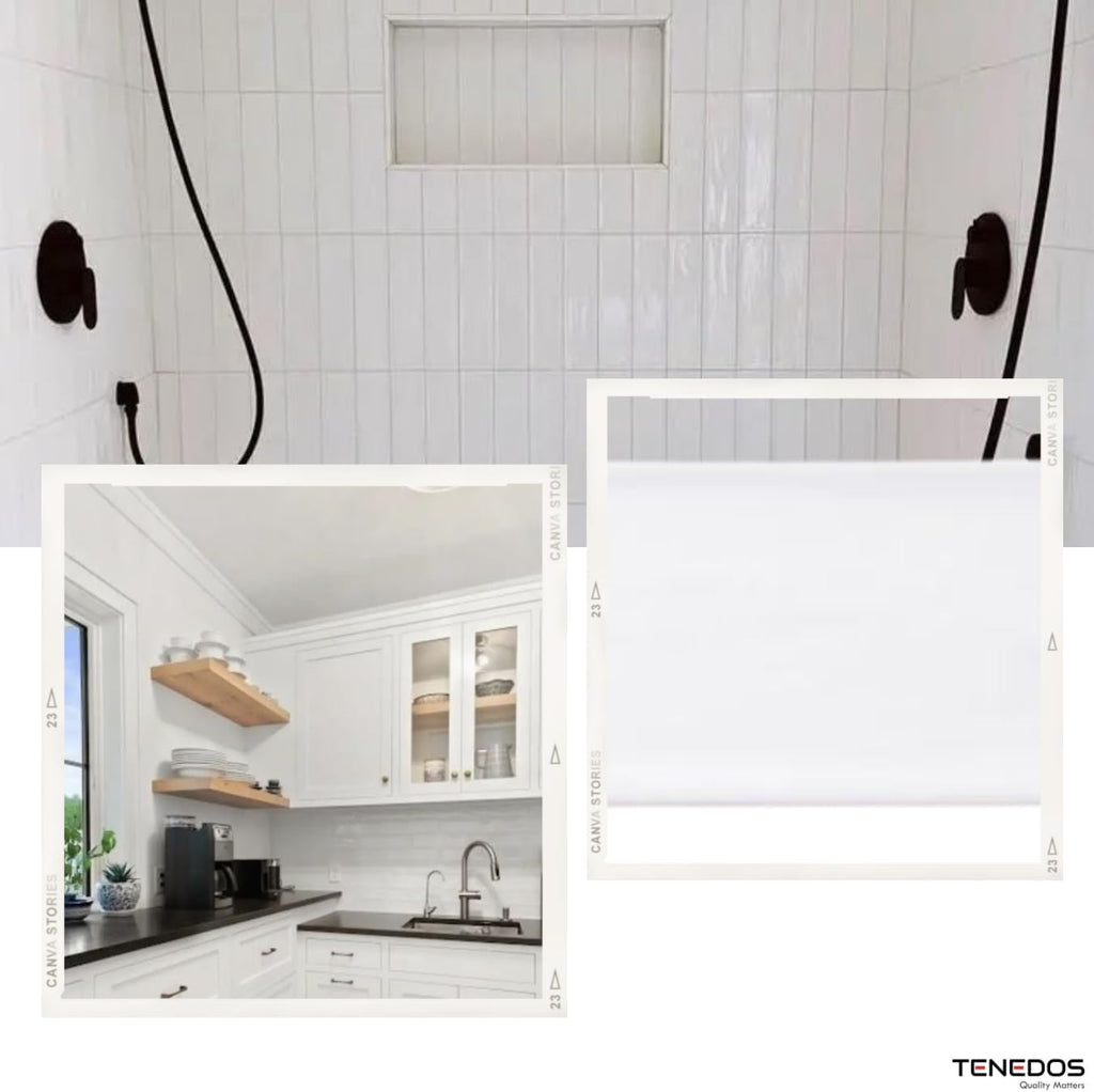 Larissa Handmade Ceramic Subway 3x12 Inch Wall Tile Backsplash Gloss Finish, Bathroom Shower, Accent Decor, Fireplace - Set of 50