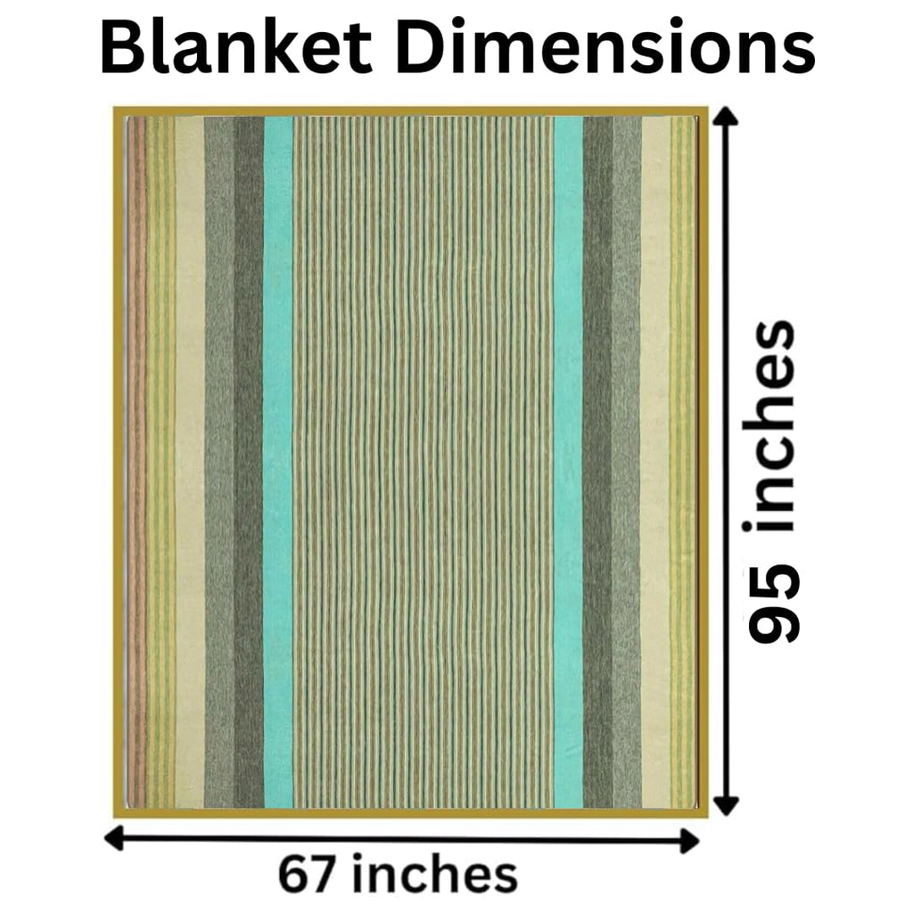 Alpaca Wool Throw Blanket | Super Soft, Lightweight, Breathable and Hypoallergenic | Non-Itchy or Scratchy (Green