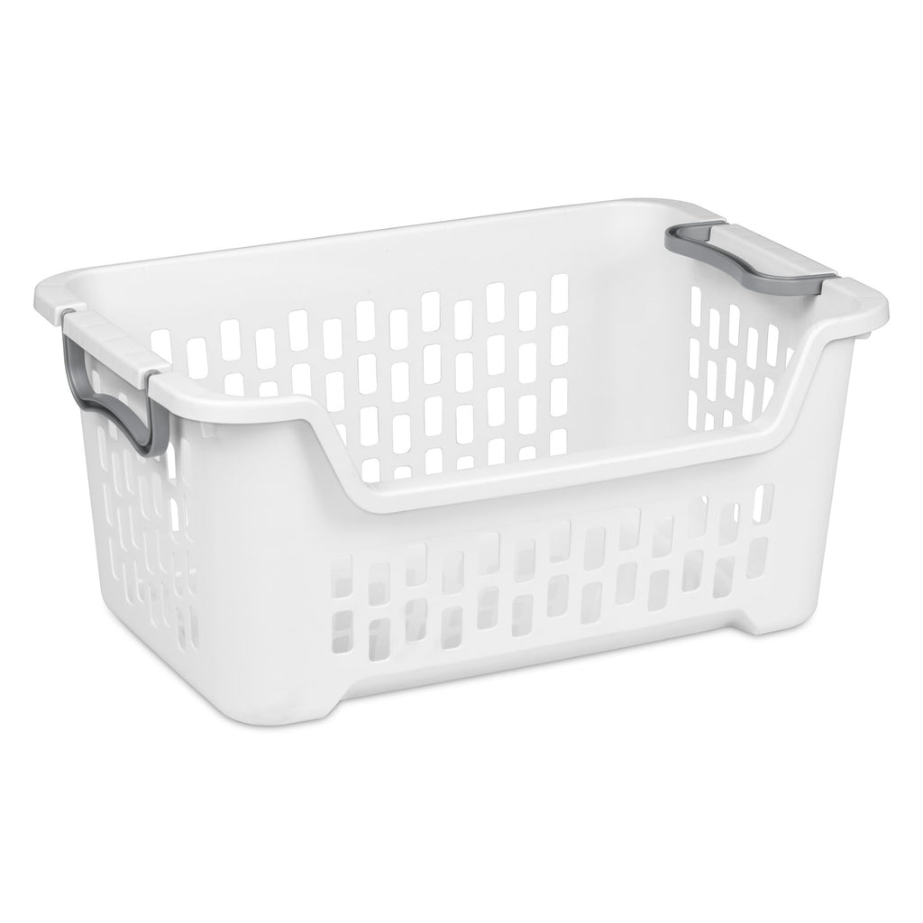 Stacking Laundry Basket, Plastic Clothes Hamper, 12-Pack