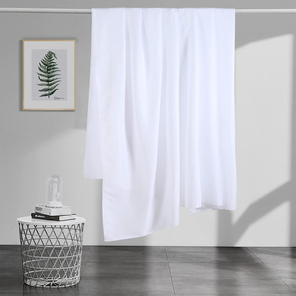 White Oversized King Flat Sheets Extra Large, Soft & Durable Bed Sheet, Smooth & Breathable Top Sheet 120 in x120 in