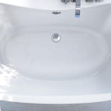 Caspian 60 inch L x 27 inch H White Acrylic Freestanding Bathtub
