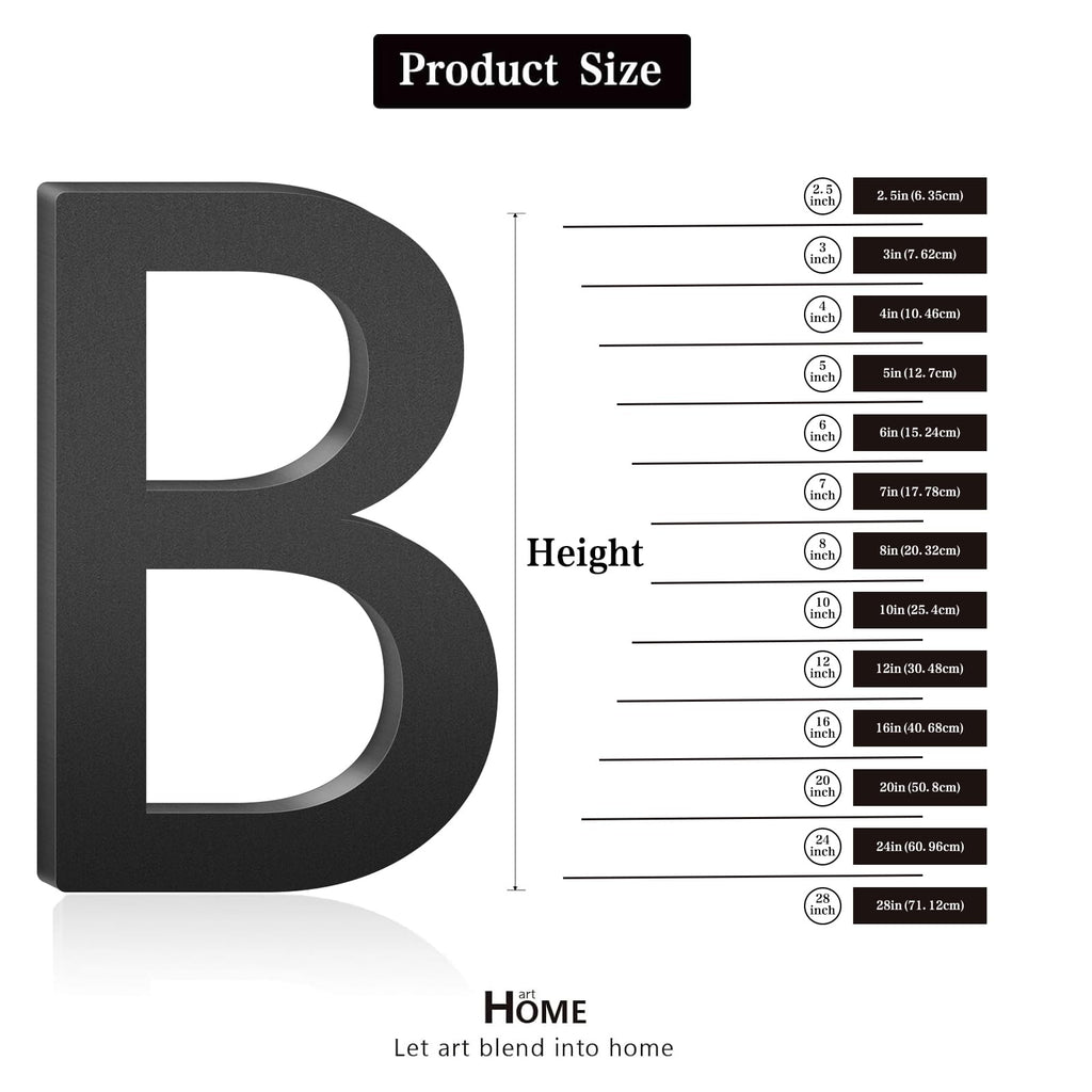 12 Inch Floating House Numbers for Outside, Address Numbers