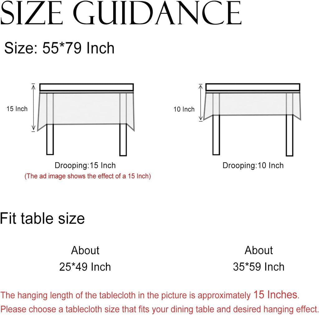 Designer Vintage Linen Elegant Rectangular Tablecloth,Chinoiserie Floral Indoor Table Cloth,Wrinkle 