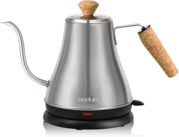 27oz Melior Gooseneck Electric Water Kettle, Pour Over Coffee & Tea, Brushed Stainless Steel