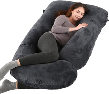 U Shape Pregnancy Pillow - Full Body Maternity Pillow for Sleeping | Side Sleeper Support for Back, Belly, Hip & Leg