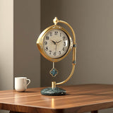 Quartz Movement Brass Mantel Clock with Long Power Reserve