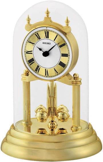 Anniversary Clock with Rotating Pendulum - Gold, 28 x 18 x 19 cm