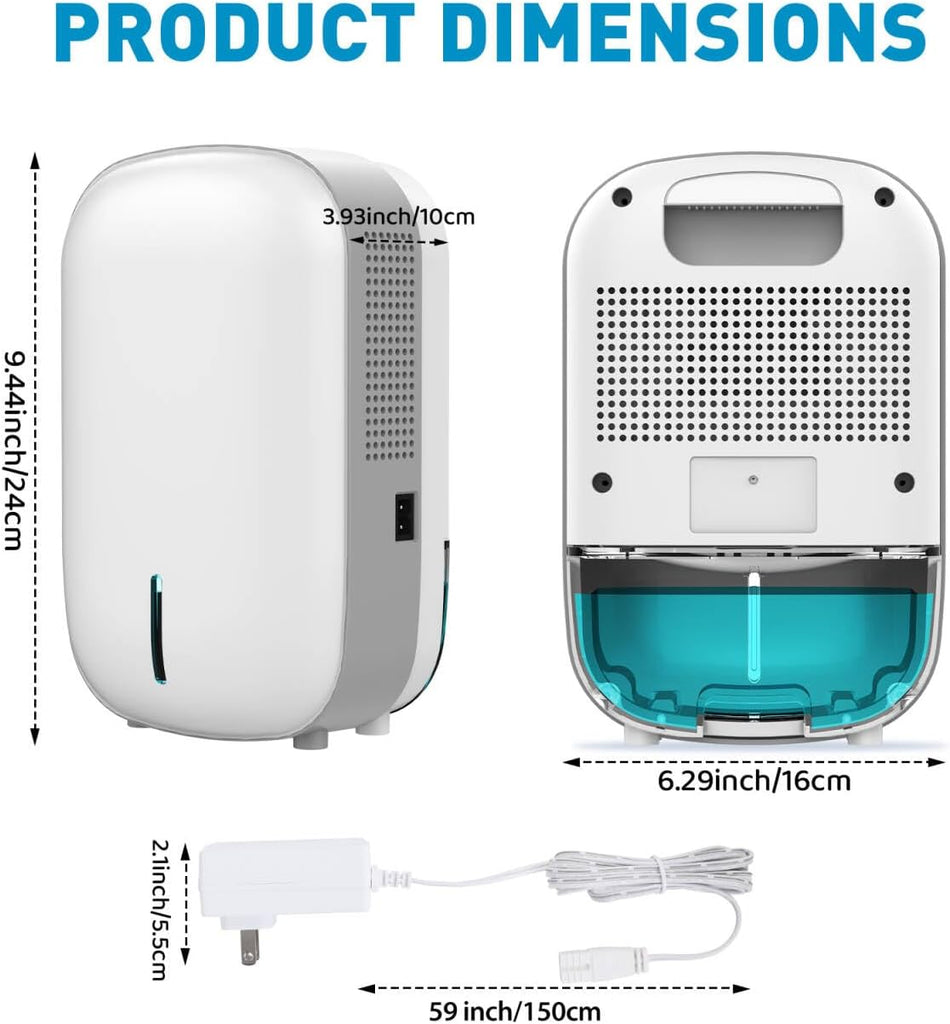Mini Dehumidifier for Small Bathroom. Quiet. Auto Shut