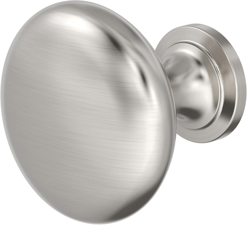 | Cabinet Knob | Satin Nickel | 1-1/4 inch (32 mm) Diameter | Edona | Drawer Knob | Cabinet Hardware (Pack of 10)