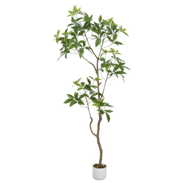 6.6 FT Money Tree Artificial, Tall Fake Money Tree with planters Artificial Umbrella Tree Artificial Plants for