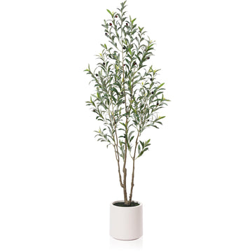 Artificial Olive Tree 6ft, Tall Fake Olive Trees for Indoor