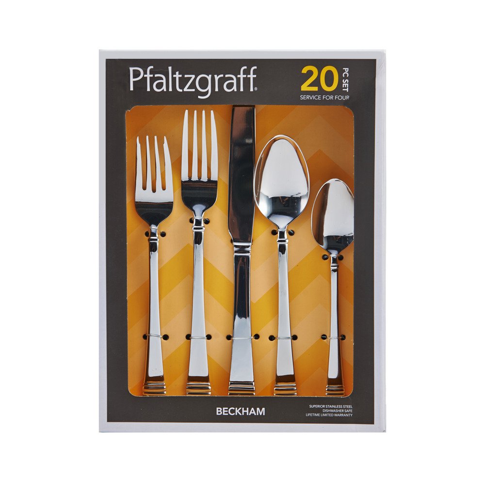 Beckham 20-Piece 18/10 Stainless Steel Flatware Set