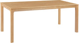 Ace 70.28'L Solid Wood Dining Table for 6-8 People, Rubber Wood Dining Room Table, Minimalist Modern Rectangular
