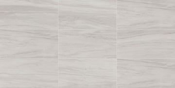 Costar 12" x 24" Marble Look Porcelain Floor Tile in Matte Calacatta Sky Floors