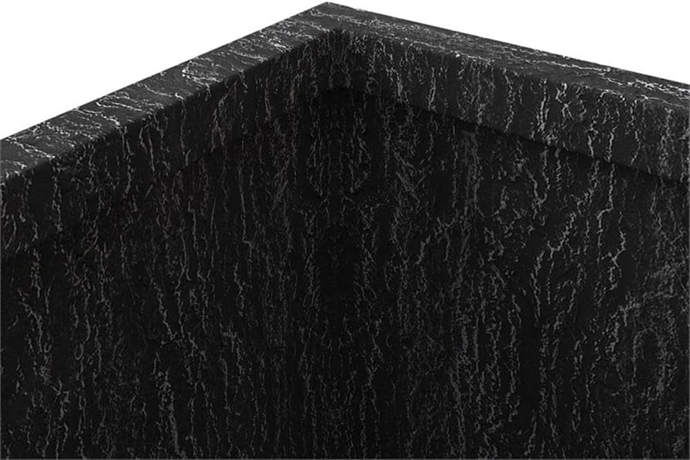 Verdura Mid-Century Modern Fiberstone and Clay Planter - Weather Resistant Square Planter Pot with Drainage Holes for