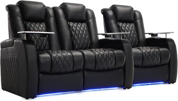 Home Theater Seating Top Grain Leather Zero Gravity Recliner Chair Power Headrest Recline Movie Seat Gaming 7 Colors