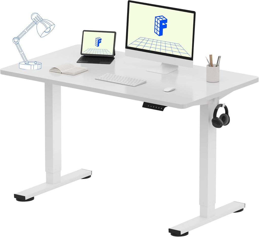 EN1 One-Piece Standing Desk 48 x 24 Inches Height Adjustable Electric Sit Stand Up Desk Home Office Desk