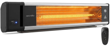 Portable Infrared Indoor and Outdoor Electric Space Heater with Remote, IP65 Approved, 1500 Watt Wall-Mounted Hanging