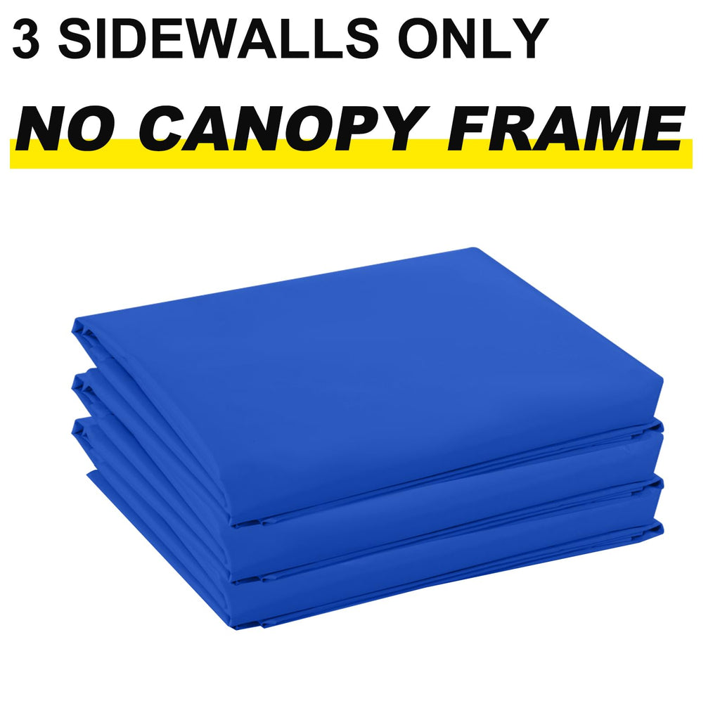 Instant Canopy SunWall 10x10 FT, 3 Pack Sidewall Only, Royal Blue