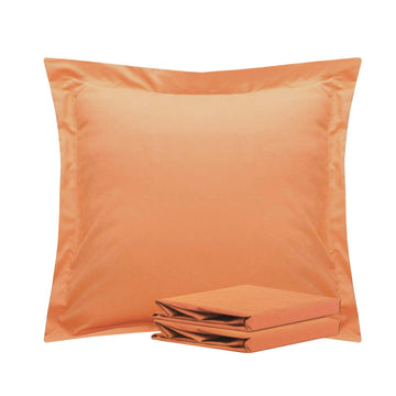 Euro Pillow Shams, Set of 2, Microfiber, Pale Orange