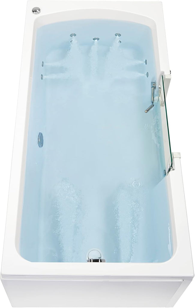 Ella Laydown 30x60 Hydro Massage Walk in Bathtub Left Drain