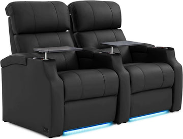 Home Theater Seating, Top Grain Leather Sectional Seats Recliner Chair