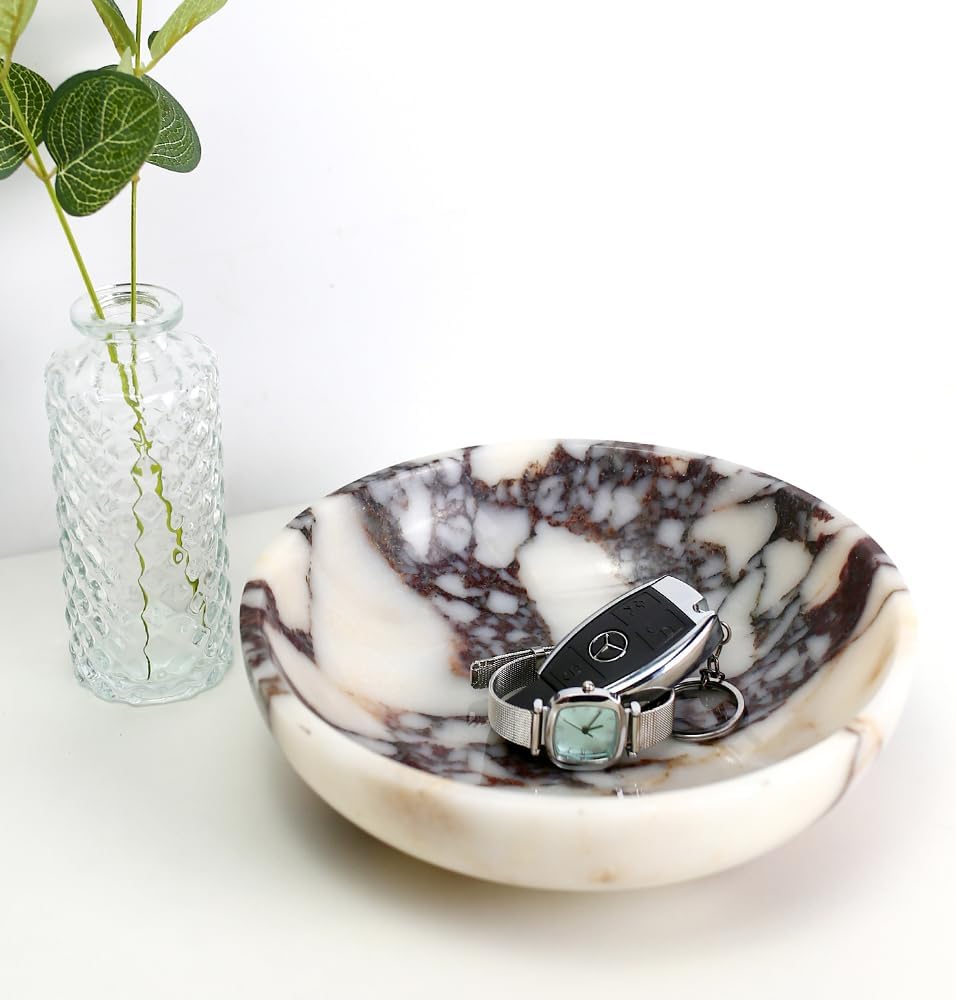 Luxury decorative marble bowl decoration for decoration,Key bowl table, Catchall for coins, change candy, organizer