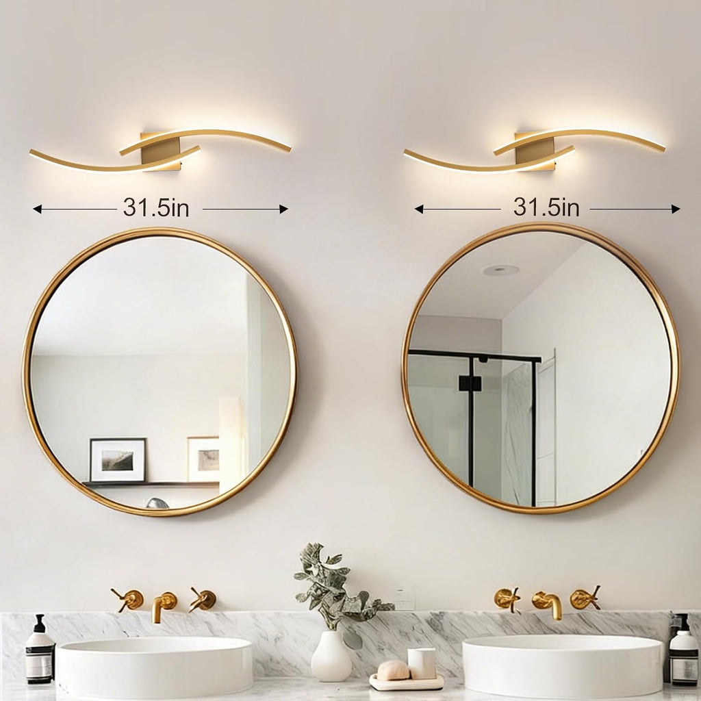 Hardwired Modern LED Wall Light Fixtures, 3000~6000K Modern 5CCT Wall Sconce for Living Room, 31.5IN Indoor Wall