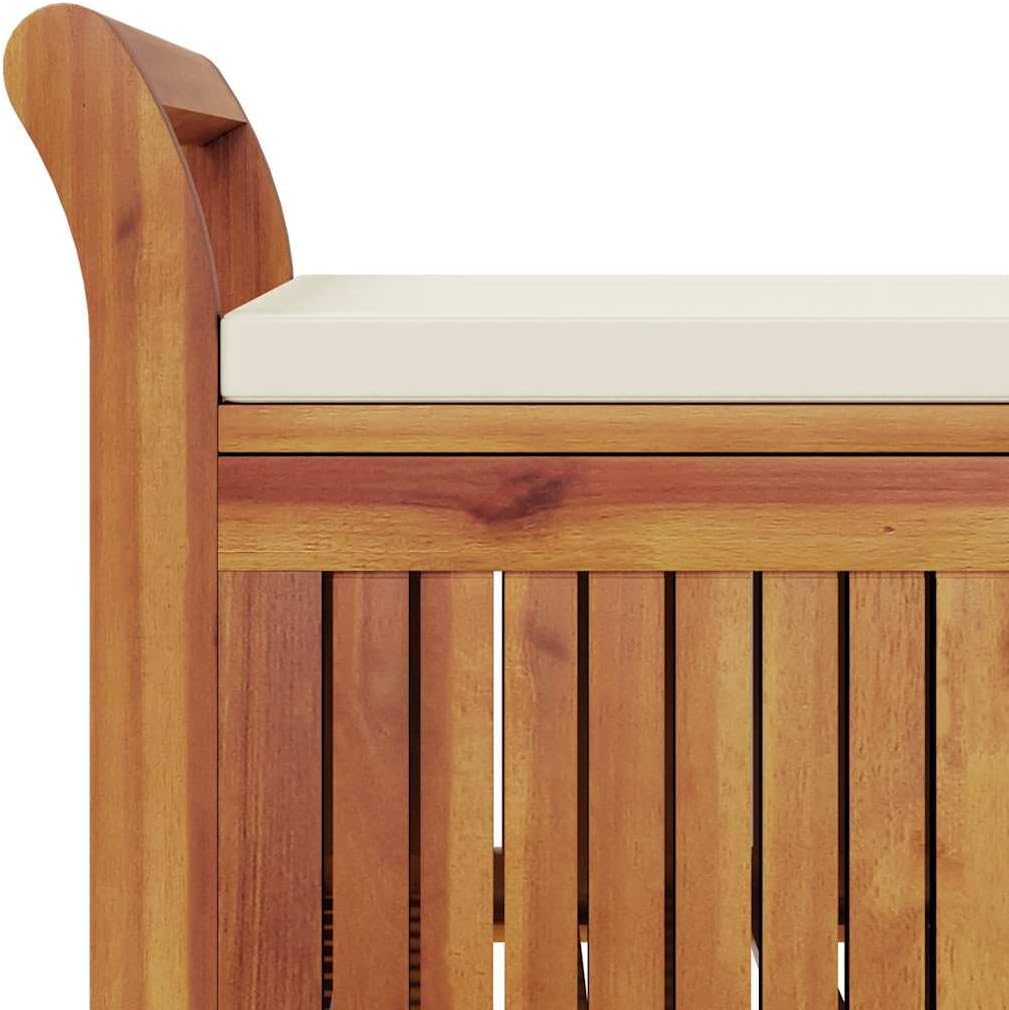 Outdoor Storage Bench, Storage Box with Cushion, Patio Deck Box with Seat for Garden Balcony Porch Pool Yard, Modern