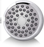 High Pressure Shower Head 3 Inches Anti-clog Anti-leak Fixed Showerhead Chrome with Adjustable Swivel Brass Ball Joint