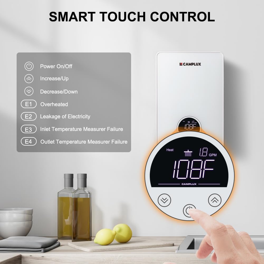 Tankless Water Heater Electric 6kW at 240 Volts