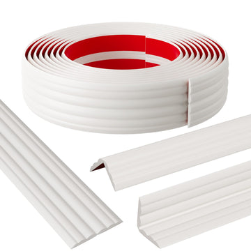 Wall Corner Protector Molding Trim, 1.6 in x 20 ft, White