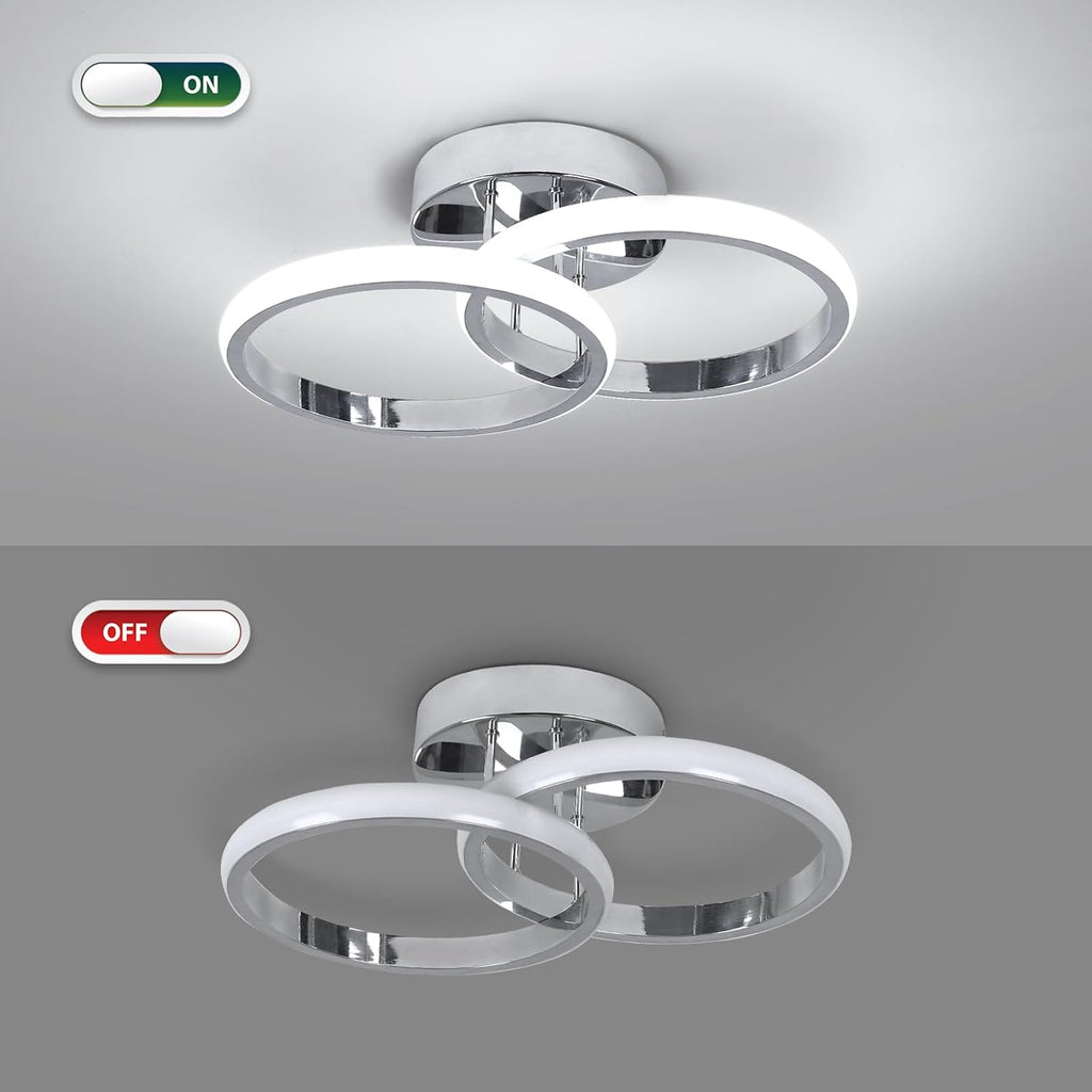 Round Modern Led Ceiling Light Fixtures, 6000K Cool White Hallway Light Fixtures Ceiling, Bathroom Close to Ceiling