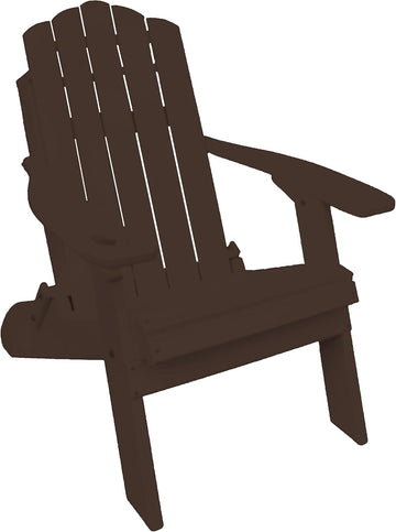 Country Classics Collection Poly Folding Adirondack Chair, Milwaukee Brown