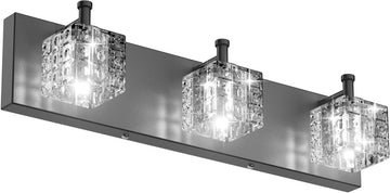 Black Vanity Light 3 Lights Modern Crystal Matte Black Bathroom Light Fixtures Modern Crystal Bathroom Vanity Light