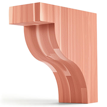 Red Cypress Wood Corbels, 4" w X 10 "d X 10 "h