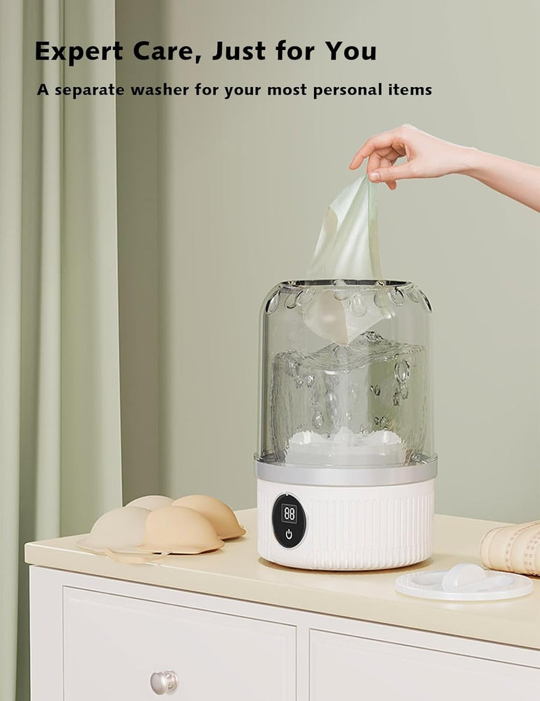 Portable Washing Machine, Rechargeable Cordless Compact Travel Washers for camping, Underwear Washer Portable Washer