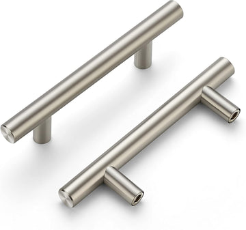 30 Pack | 5'' Cabinet Pulls Satin Nickel Stainless Steel Kitchen Drawer Pulls Cupboard Pulls Brushed Nickel Cabinet