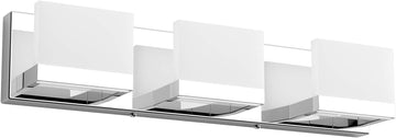 Modern 3 Lights LED Vanity Light Up and Down Chrome Bathroom Wall Light Fixtures Over Mirror(White Light 6000K)